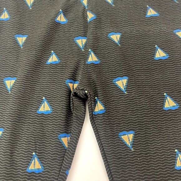 Lularoe OS Leggings BOAT NAUTICAL OCEAN BEACH PRINT One Size - Picture 2 of 4